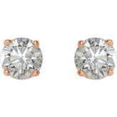 14K Rose 3/4 CTW Natural Diamond Earrings